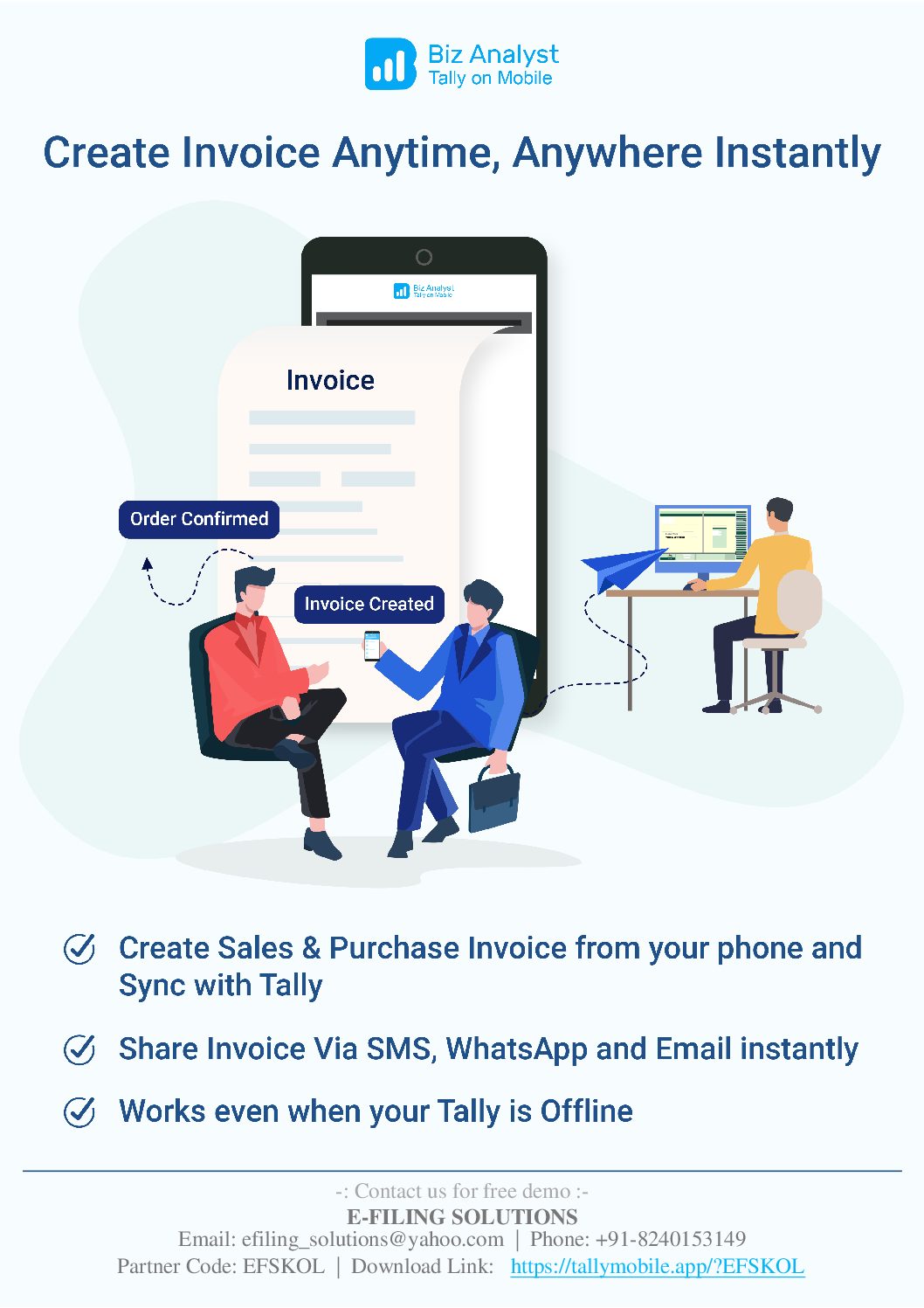 Create Sales & Purchase Invoice Anytime